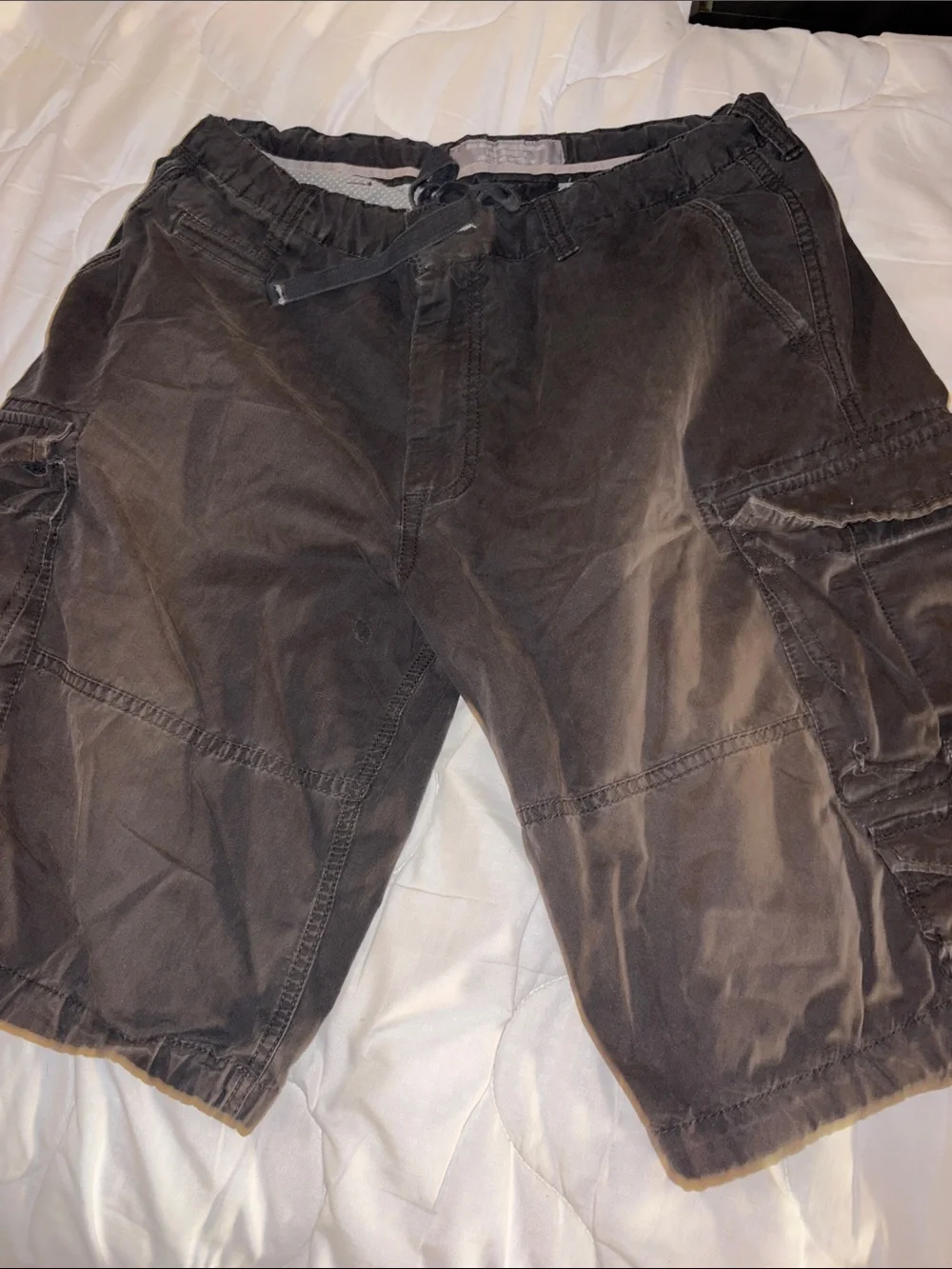 Men's Black Cargo Shorts with Utility Pockets by